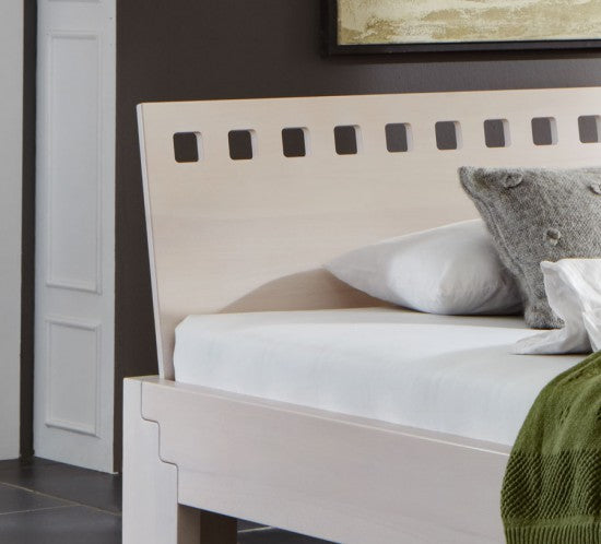 Bett Stella Buche massiv weiß lasiert metallfreies Stecksystem