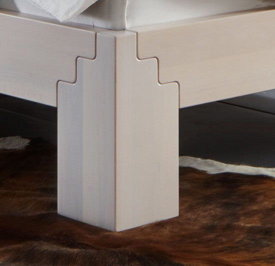 Bett Stella Buche massiv weiß lasiert metallfreies Stecksystem