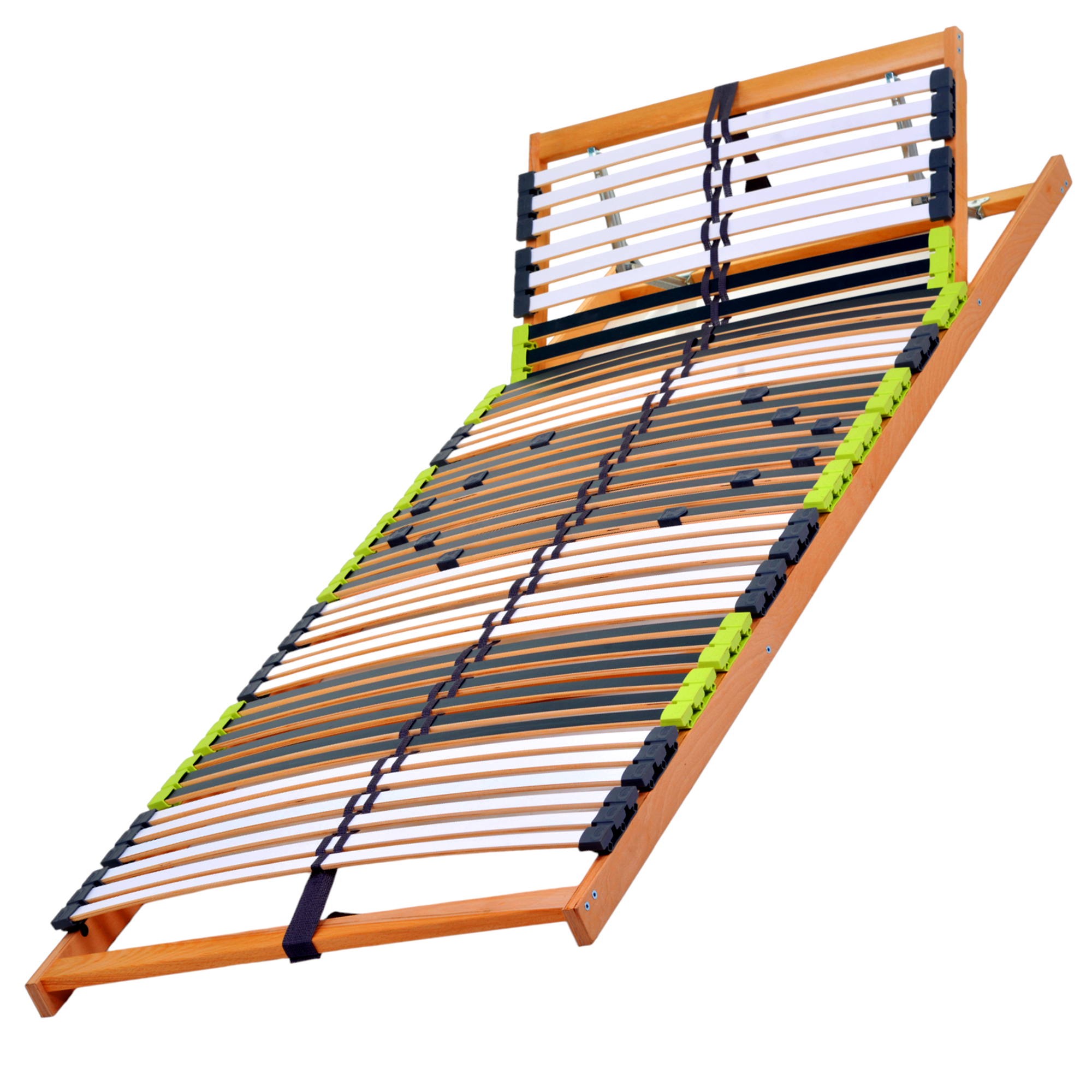 Relax Lattenrost 70x200 cm, Kopfteil verstellbar, aus Buchenholz, 7 Zonen mit Härteverstellung