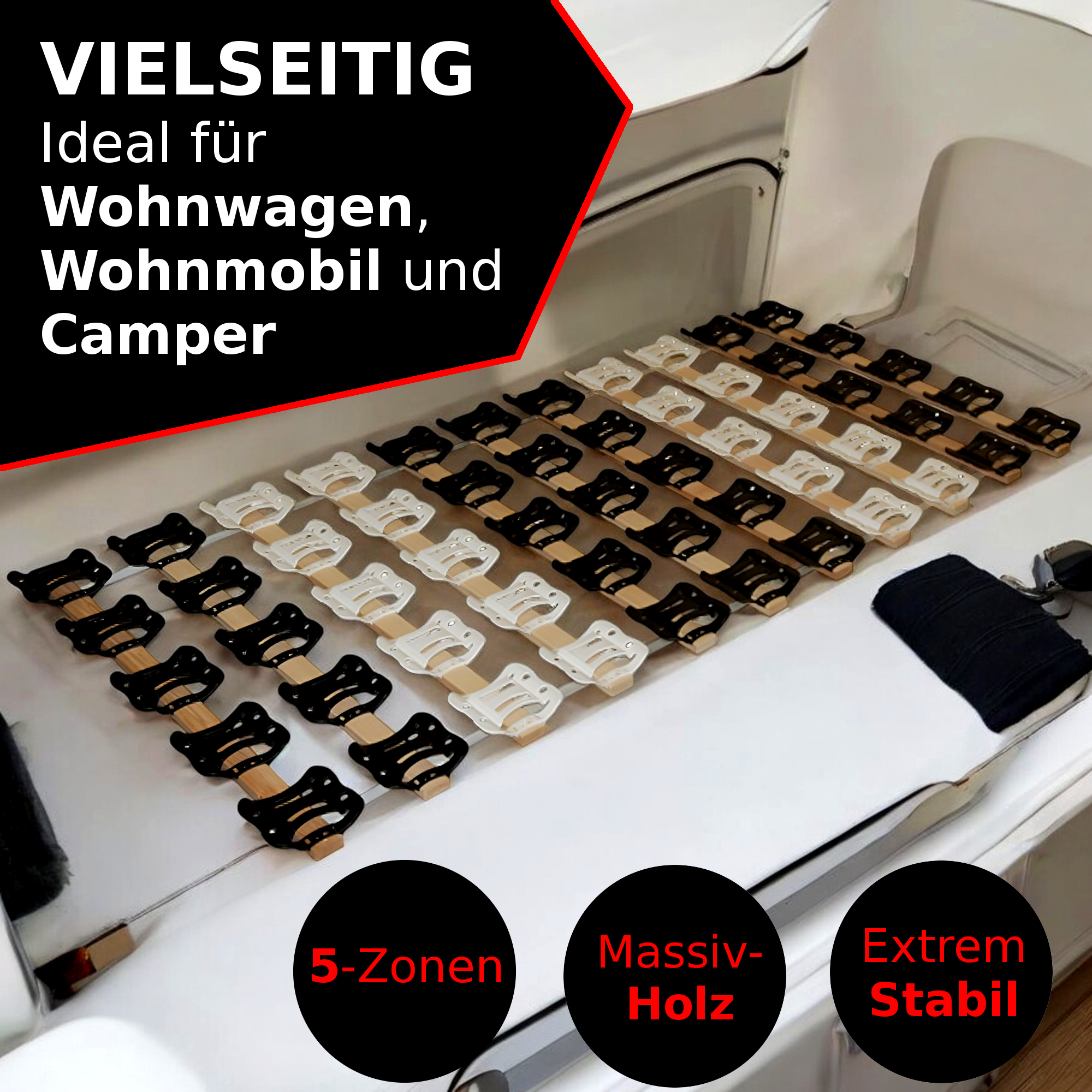 RolloTel Rollrost 160x200 cm Tellerrost Buche Massivholz Rolllattenrost