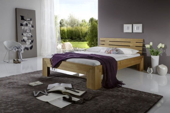 Bett Stella Plus Eiche massiv metallfreies Stecksystem