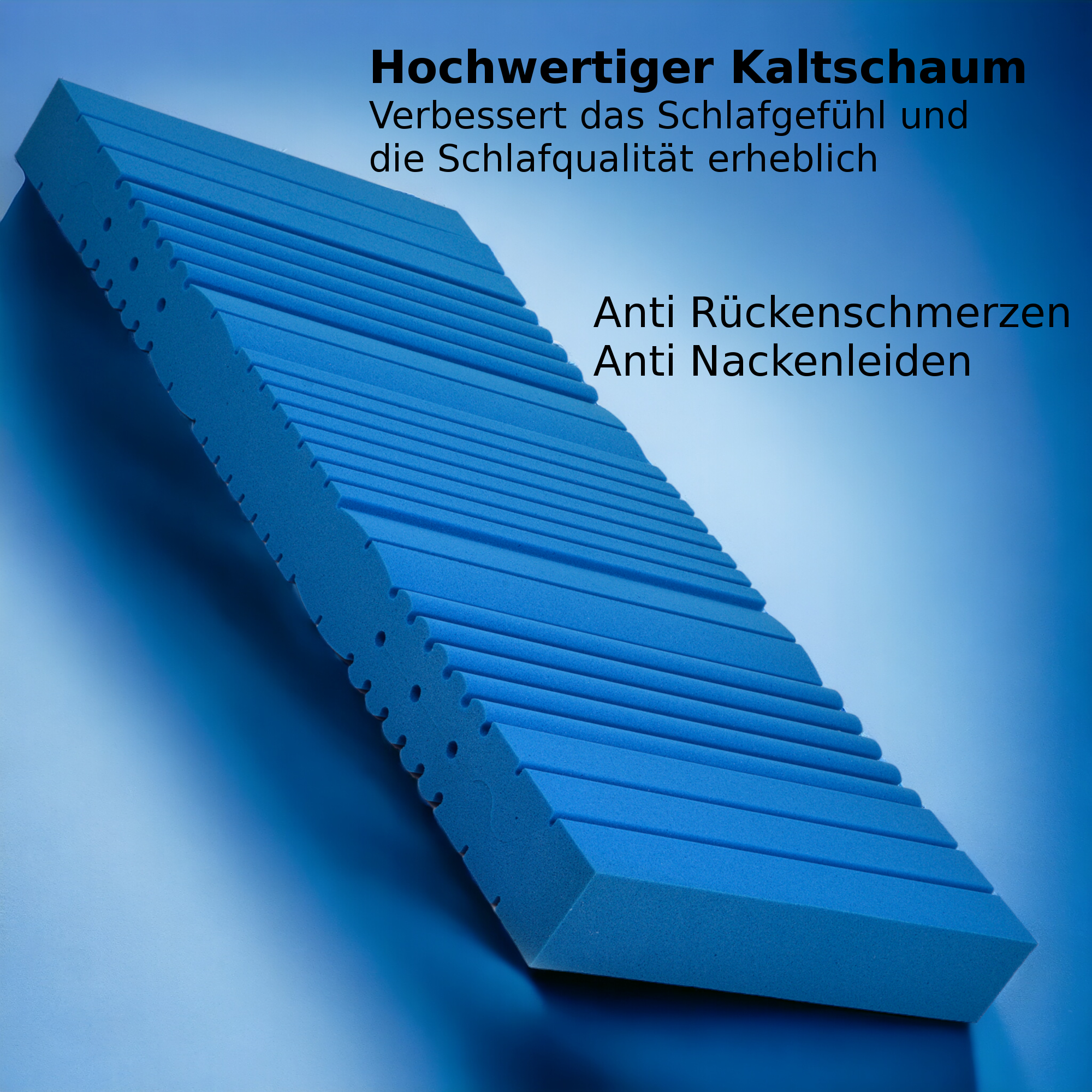 Deluxe Orthopädische 7 Zonen Kaltschaum Matratze 90 x 200 cm