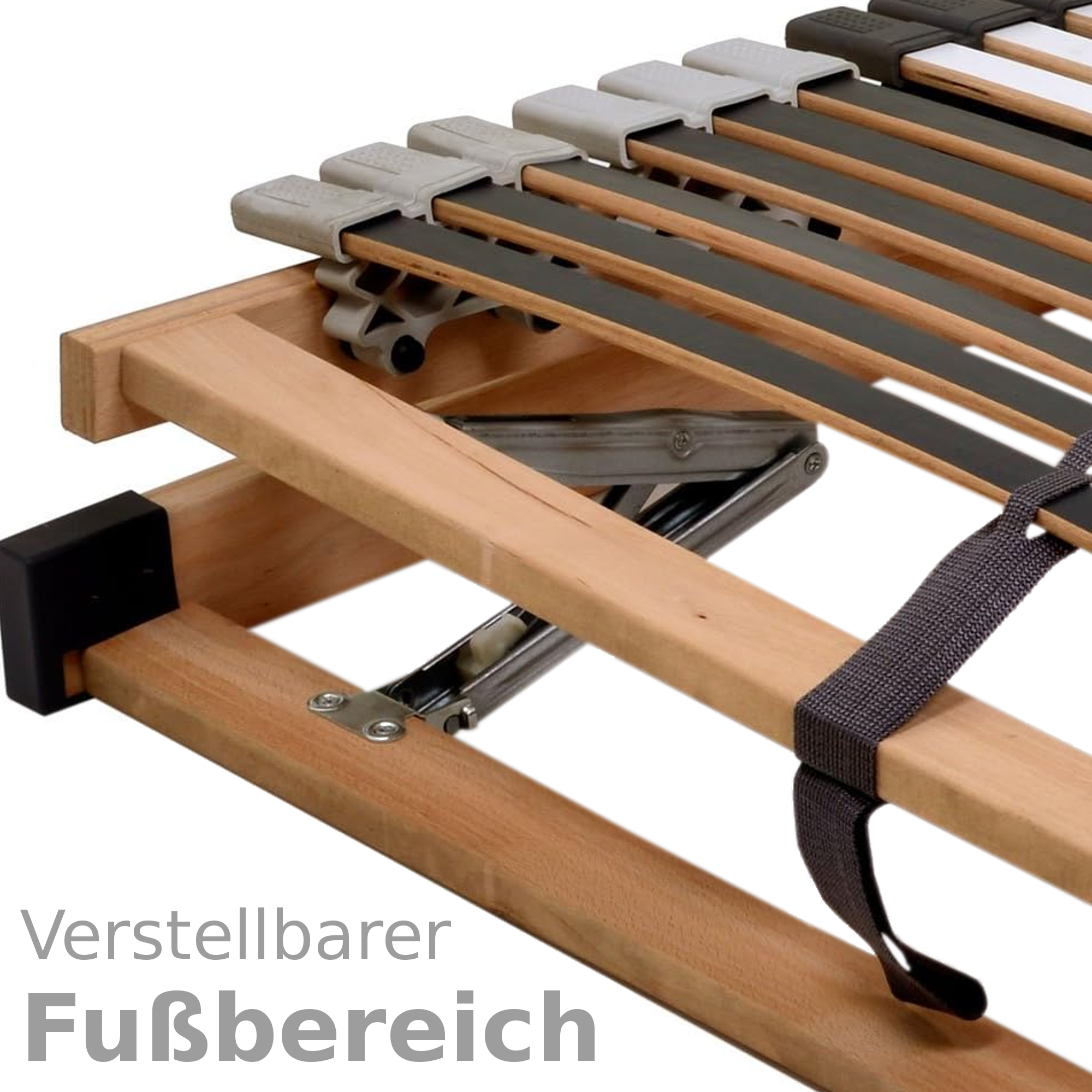 MediFlex T200 Lattenrost 80x200 cm, Kopf und Fuß verstellbar, 7 Zonen mit Härteverstellung