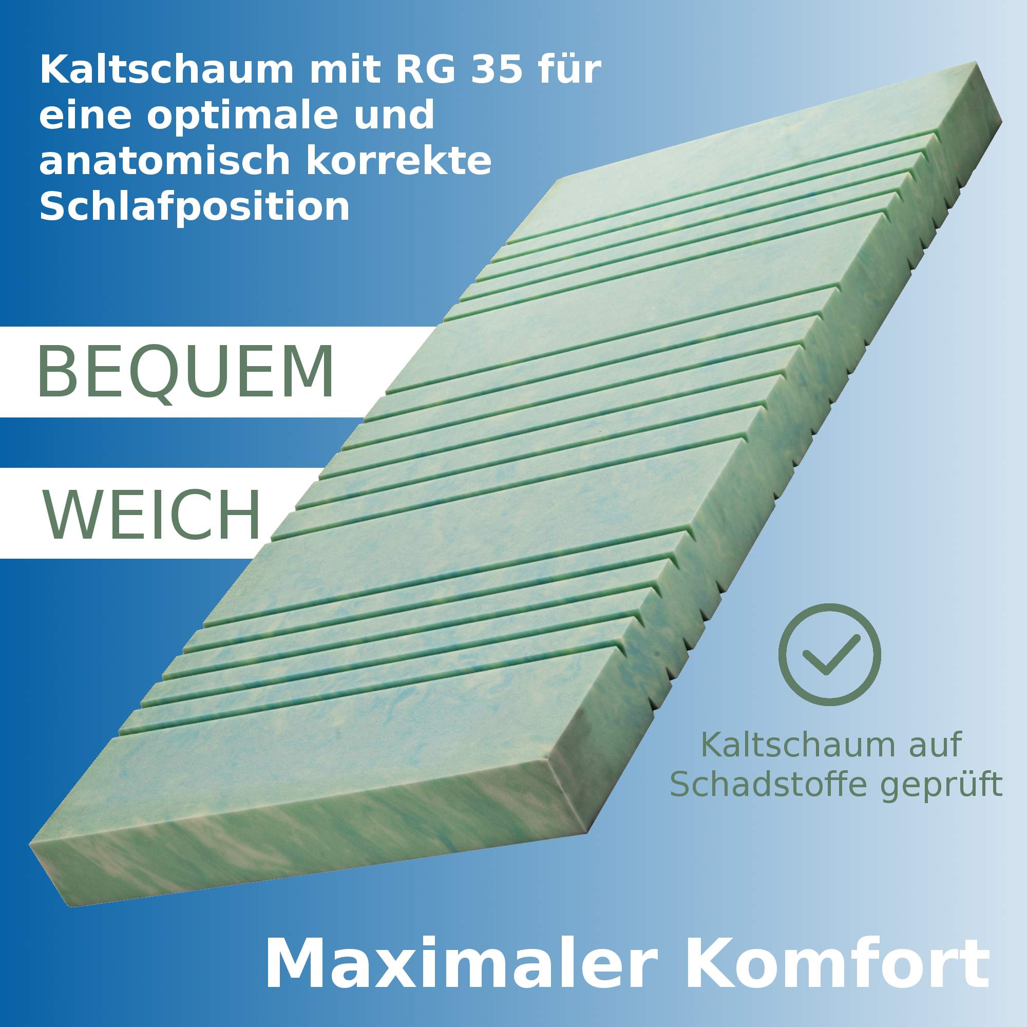 Kindermatratze Jugend Matratze Bett 100 x 200 cm