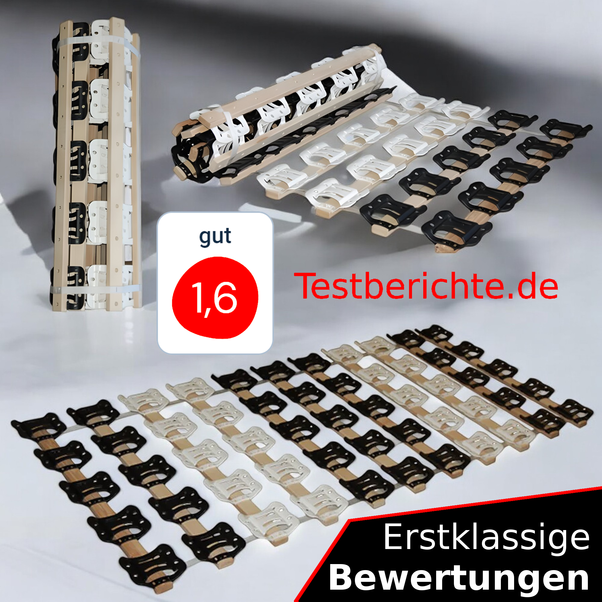RolloTel Rollrost 140x200 cm Tellerrost Buche Massivholz Rolllattenrost