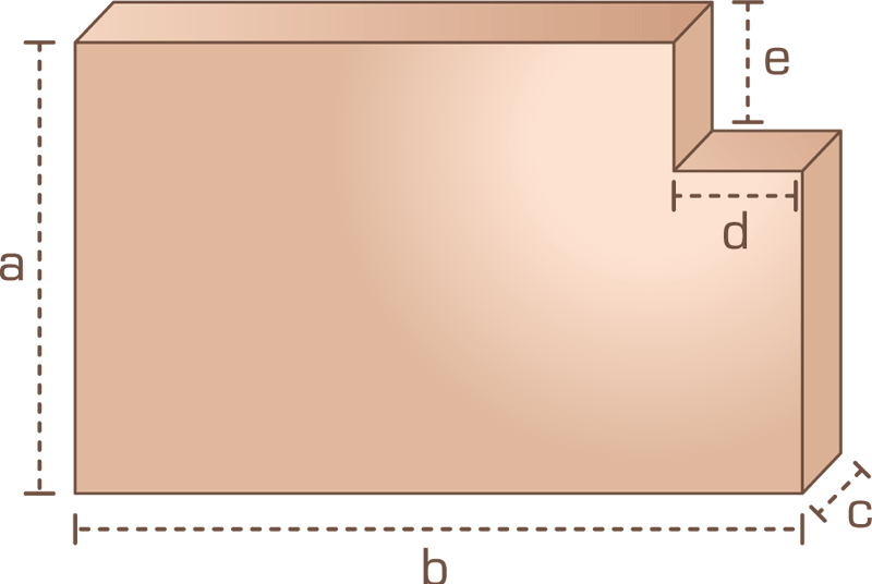 Matratze mit Eckausschnitt