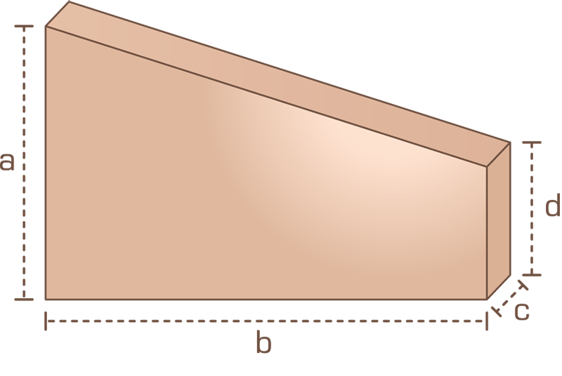 Matratze in Sondermaßen mit Abschnitt