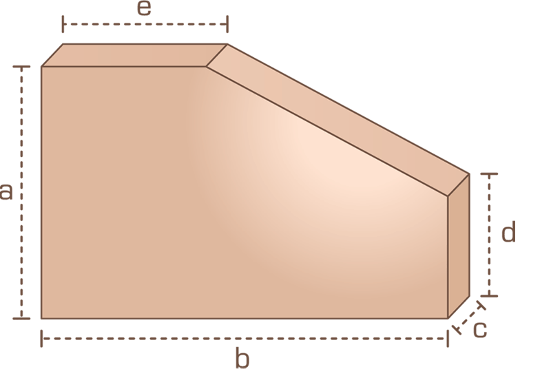 Matratze mit Eckabschnitt