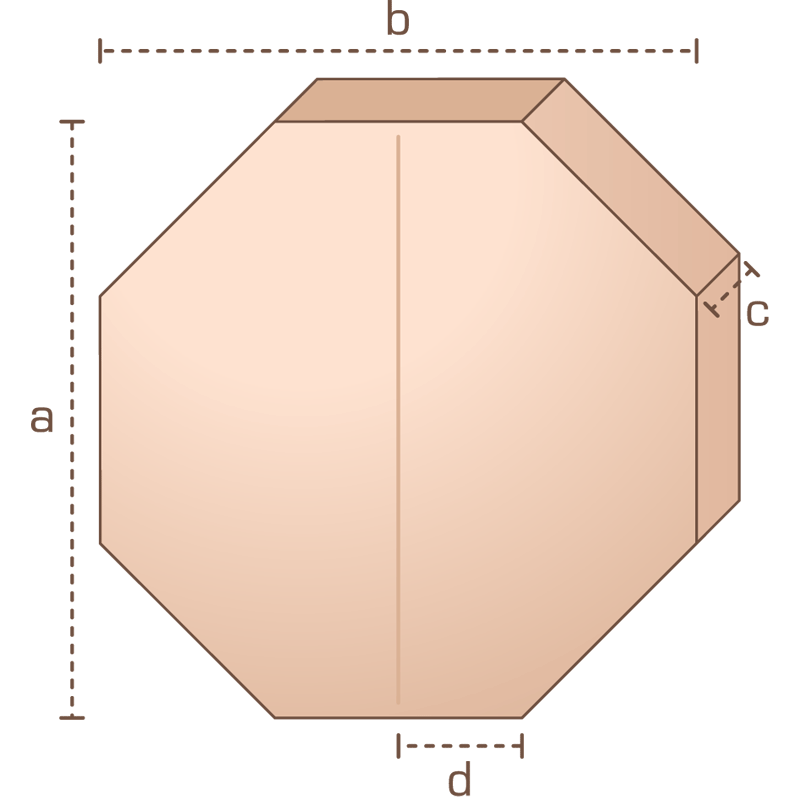 Matratze in Achteck Form