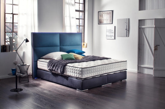 Boxspringbett "Quadro" direkt vom Hersteller, Stoffe nach Wahl