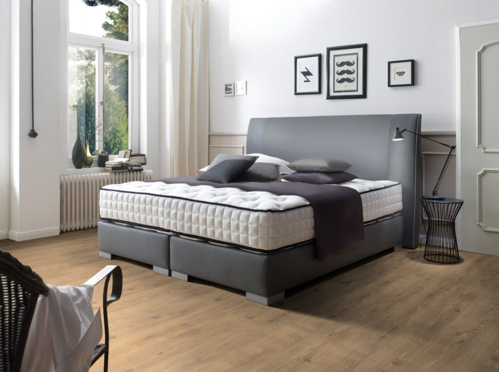 Boxspringbett "ALANO" direkt vom Hersteller, Stoffe nach Wahl