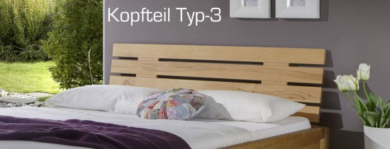 Holz Bett Stella Plus Nussbaum massiv metallfreies Stecksystem