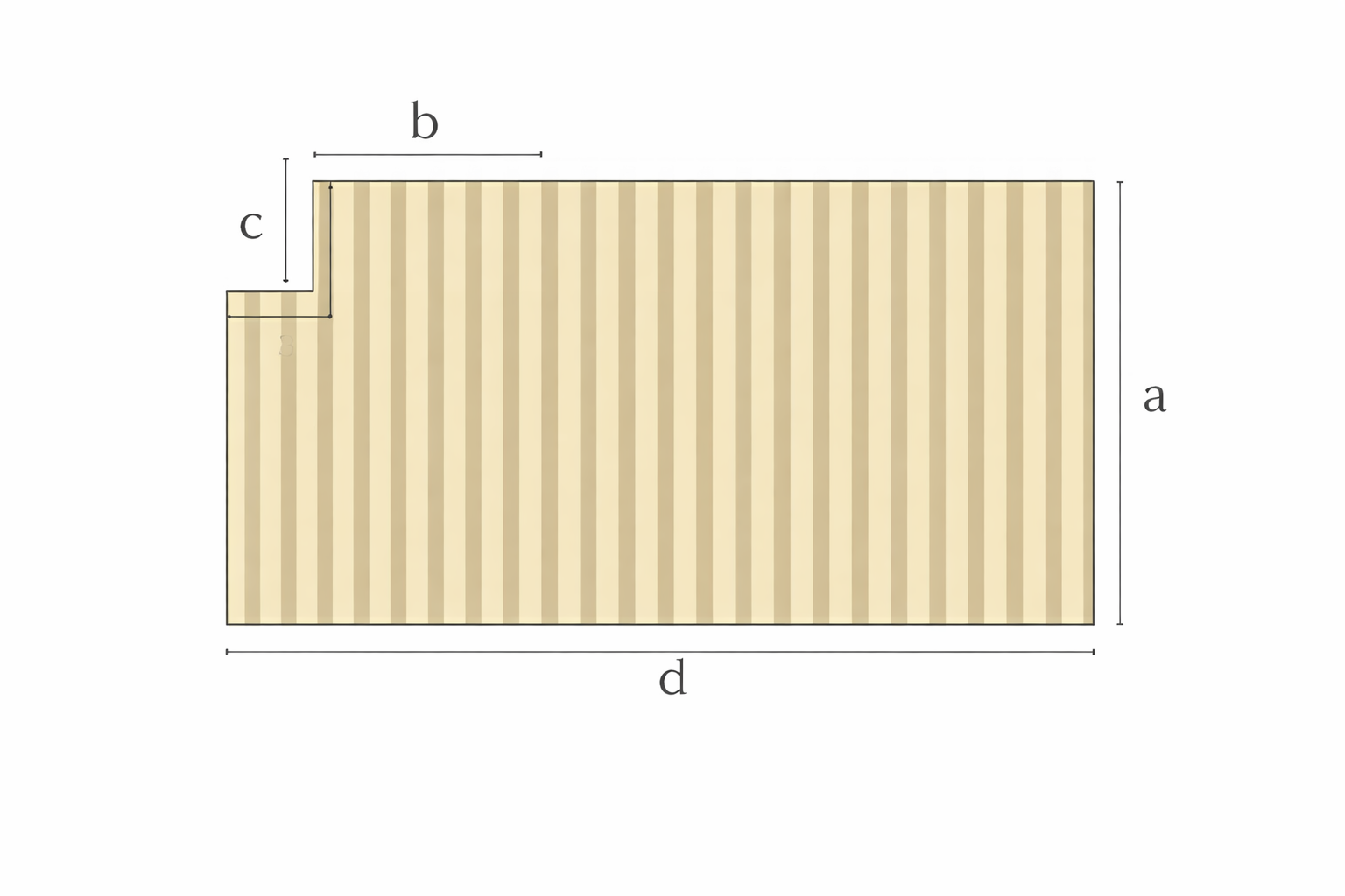 Lattenrost in Sondermaßen mit Ausschnitt (Links)