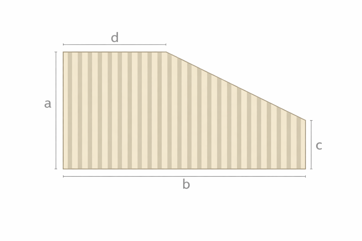 Lattenrost in Sondermaßen mit Eckabschnitt (Rechts)